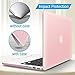 IBENZER Compatible with MacBook Pro 13 Inch Case 2015 2014 2013 end 2012 A1502 A1425, Hard Shell Case with Keyboard Cover for Old Version Apple Mac Pro Retina 13, Rose Quartz, R1301RQ+1 N