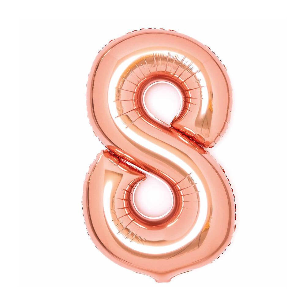 Amscan 9913091 Large Number Rose Gold 8