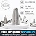 Chefast Cake Decorating Tip Set - 20 Piping Tips, 5 Frosting Bags, 4 Bag Ties, Couplers, Nail Flower, Reusable Pastry Bag, Brush and Gift Box - Great for Cakes, Cupcakes, and Cookies