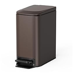 Cesun Small Bathroom Trash Can with Lid Soft