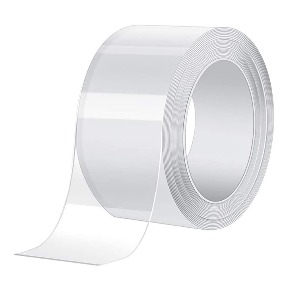 Gebildet 1 piece 5cm× 10m/ 2"×32.8’ PVC Self-Adhesive Bath and Wall Sealing Strip, Anti-Mildew Waterproof Bathroom Tub Caulk Tape with Acrylic Glue (Transparent)