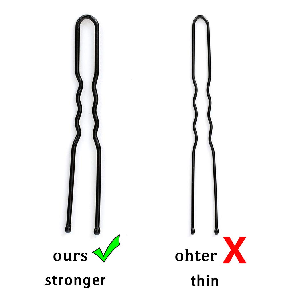 GIYOMI 100pcs Black Metal U-Shape Bobby Pins Curved Bun Hair Clip, Special Hair Pin Of The Studio for Girls Women and Hairdressing Salon : Beauty