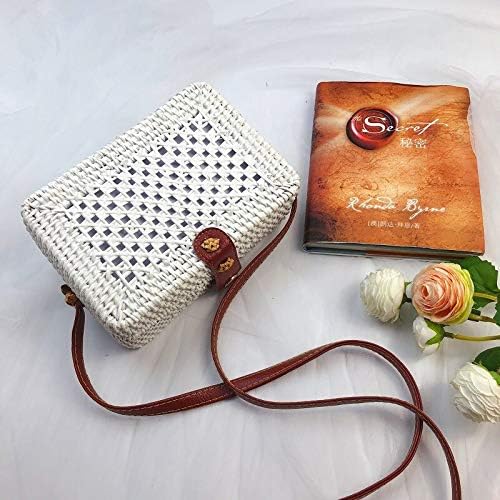 black round woven bag