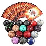 Xcoser New Bakugan Battle Brawlers 18 Bakugan Balls & 18 Bakugan Cards 3.5cm for Kids
