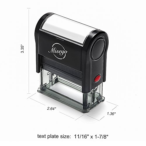 Miseyo Self Inking Custom Stamp Personalize Up to 4 Lines Return Address Stamp - 2 Ink Pads Included