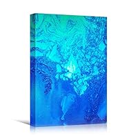 Canvas Wall Art Liquid Abstract Colorful Decorative Elements Mixed Media Multicolor Swirly - 12x18 inches