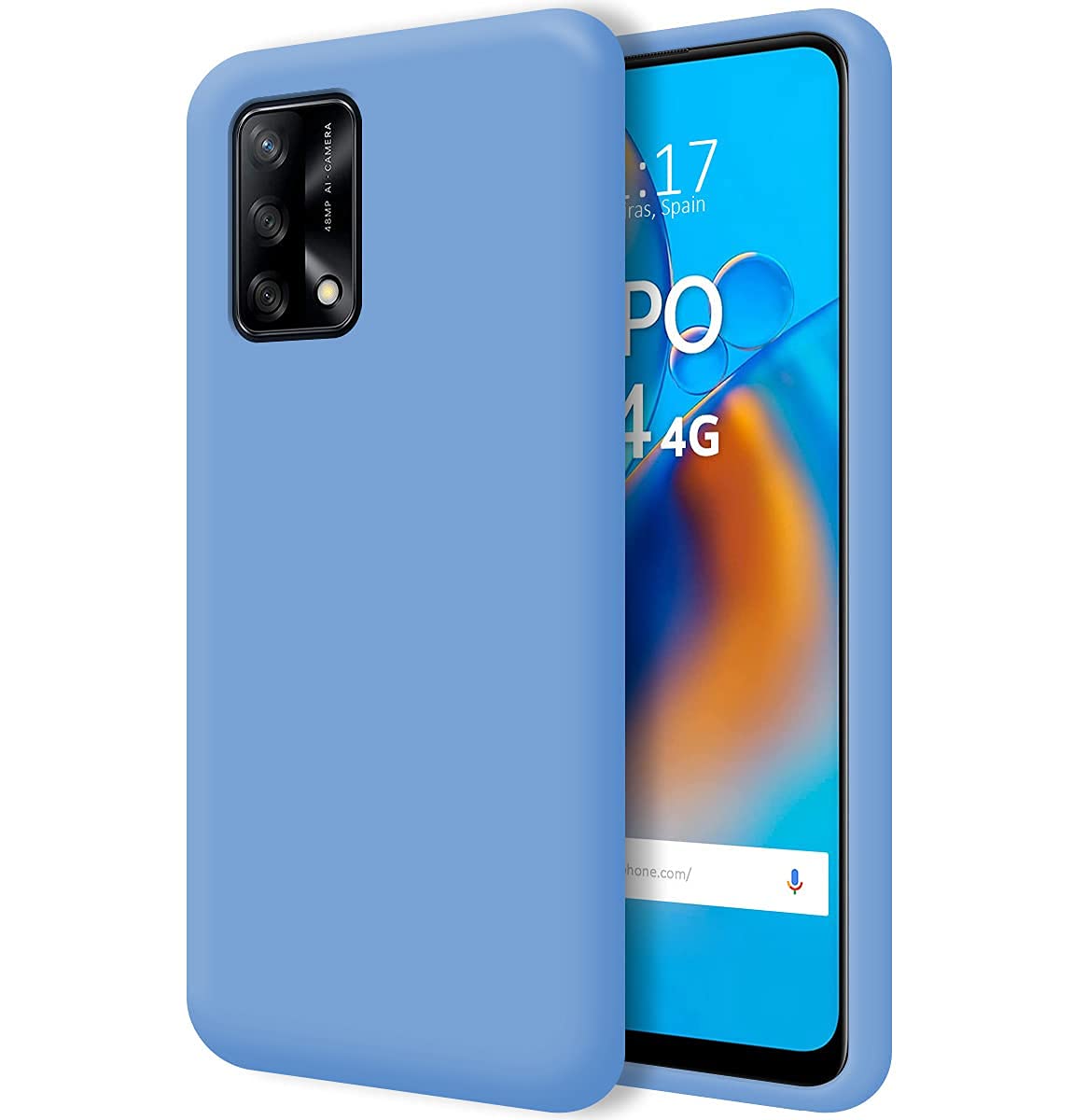 Tumundosmartphone Silicone Liquid Ultra Soft Case for Oppo A74 4G Colour - Blue