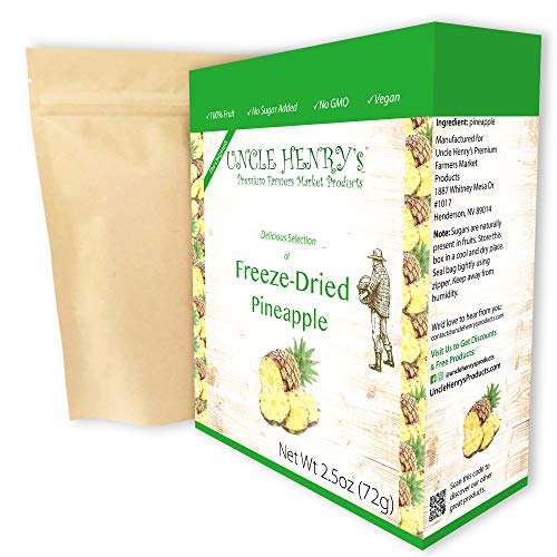Freeze Dried Pineapple Delicious Fruits 2.5oz (72g) Large Bulk Re
