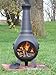 CAST Aluminum Prairie Wood Burning Chiminea in Charcoal.