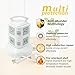 Linko Multi-Functional CE listed Extension Cord, Power Strip, Charging Station Tower: 6-Outlet Surge Protector with 4 USB Charging Ports Overload Protection, 6.5 Feet Cord. 2 Tiers Tower White