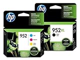 952XL High Yield Black And Standard 952 Cyan/Magenta/Yellow Ink Cartridges, Pack Of 4