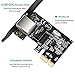 Gigabit Ethernet PCI Express Network Adapter 10/100/1000Mbps Network Interface Card (NIC) PCI-e Network Controller Card RJ45 LAN Adapter Converter for Desktop PC, Black