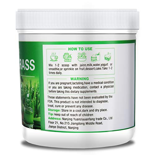 Organic Barley Grass Powder - 100% Pure Raw, 5.3oz (150g), Perfect for Beverage, Smoothie and Dessert, Rich in Proteins, Amino Acids, Vitamins, Minerals and Fiber