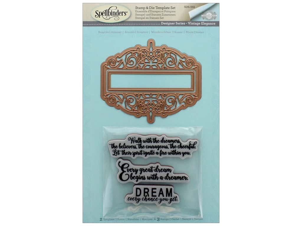 Spellbinders Beautiful Dreamer Stamp and Die Set, Metal, Multi-Colour, 26.4 x 15 x 0.5 cm