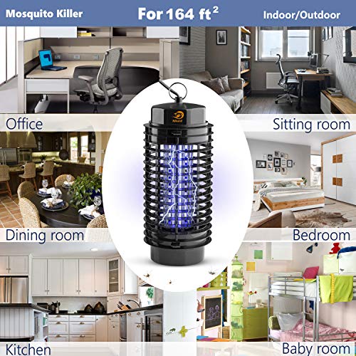 NIKAND Bug Zapper Electric Mosquito Killer Lamp - Insects Killer for Indoor & Outdoor Fly Pests Attractant - Bug Zapper Table Top Electric UV Light Trap Insect - Pest Control Grid Electronic Patio