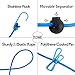 ITOWE Travel Elastic Clothesline Camping Clothes Lines Adjustable Clothes Rope with 12pcs Clothespins Portable Clothesline with Clips for Outdoor Wind-Proof Clothesline Indoor Clothes Lines Blue