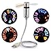 (New RGB version) USB LED RGB Programmable Fan for PC Laptop Notebook Desktops Flexible Gooseneck Mini USB Programmable Fan Colorful Cooling Fan Silver