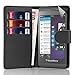32nd Book wallet PU leather case cover for Blackberry Z10 + screen protector, cleaning cloth and touch stylus - Black
