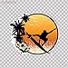 Owl Head Decal Sticker, Duck dive, Catching waves, for Surfboard sticker craftsmanship and
