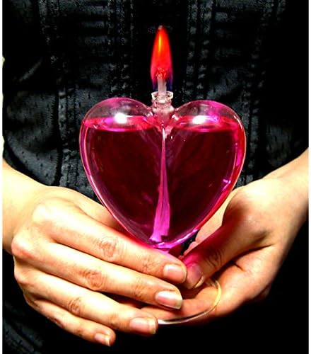 Amazon カラフル炎のオイルランプ コロナランプ ハート オレンジ炎 キャンドル キャンドルスタンド オンライン通販