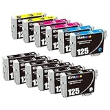 E-Z ink Remanufactured Ink Cartridge Replacement for Epson T125 ( Black,Cyan,Magenta,Yellow , 12-pack )