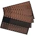 Placemats, GoFriend® 6 PCS PVC Woven Placemats For Dining Table Washable Heat-resistant Vinyl Table Mats, 12'' by 18'' - Coffee