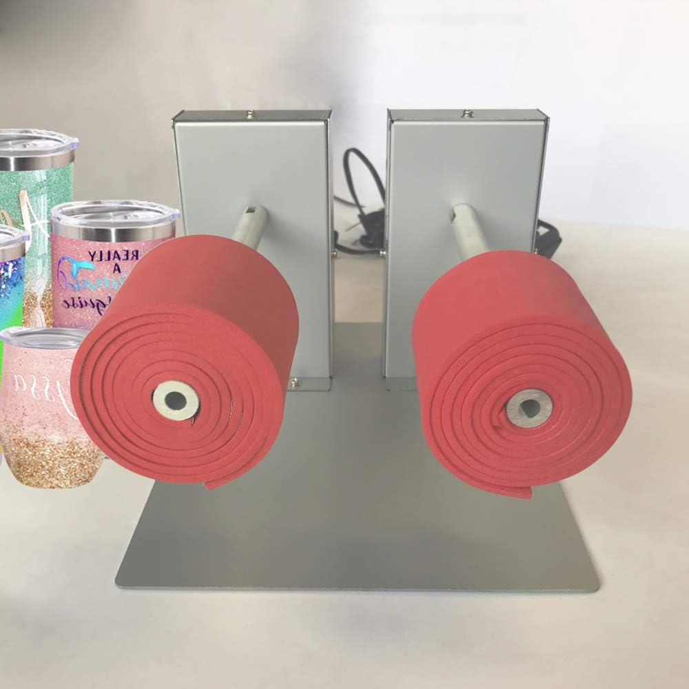 2 Cuptisserie Combination Cup Turner for Crafts Tumbler, USLINSKY Metal Armored Quiet Easy to Assemble Cup Spinner, CW/CCW Direction Tumbler Turner Machine with Independent Accessories