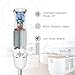 Immersion Hand Blender Set 4-in-1 Smart Powerful Hand Mixer, Variable 6 Speed Control with 500ml Food Chopper, Egg Whisk & 600ml BPA Free Beaker for Baby Food Shakes Smoothies Sauces Soups(white)