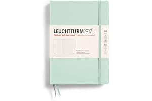 LEUCHTTURM1917 - Notebook Hardcover Medium A5-251 Numbered Pages for Writing and Journaling (Dotted Paper, Mint Green)