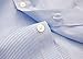 Labiyeur Men's Slim Fit French Cuff Striped Dress Shirt 17 | 36-37 Blue/White Fine Stripes