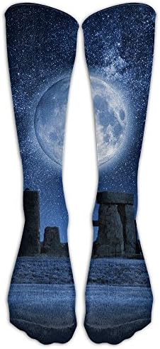 Full Moon Stonehenge Athletic Tube Stockings Women's Men's Classics Knee High Socks Sport Long Sock One Size