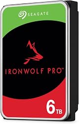 Seagate IronWolf Pro 6 TB NAS Internal HDD CMR 3.5 in SATA 6 Gb/s 7200 RPM