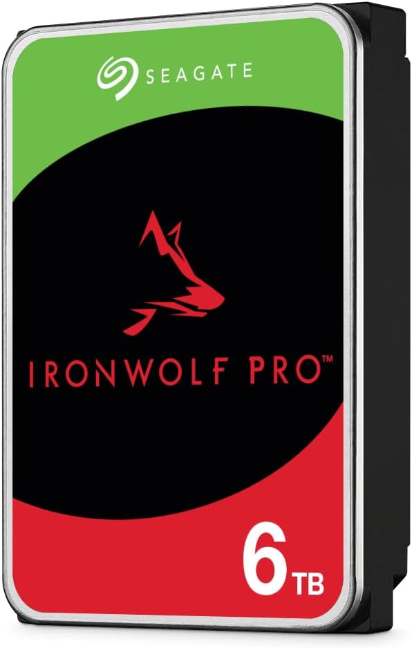 Seagate IronWolf Pro 6 TB NAS Internal HDD CMR 3.5 in SATA 6 Gb/s 7200 RPM