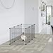 Rackaphile Small Dog Playpen Indoor, Small Animal Pet Playpen with Door DIY Metal Wire Portable Pet Fence Cage Kennel Crate for Cats, Puppy, Rabbit, Ferret, Guinea Pig, Bunny (8 Panels)