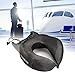 Travel Neck Support Pillow - Memory Foam Soft - Compact Folded in a Handy Carry Pouch for Hurricane Asylum , Gray