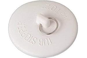 Master Plumber 225-078 MP Rubber Tub Stopper, White, Pack of 1