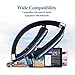 Bluetooth Headphones, Neckband Bluetooth Headset, Dostyle [30 Hours Playtime] Wireless Bluetooth Headphones w/Mic & Retractable Headset Compatible for All Cellphones Samsung & Android Phones (Blue)