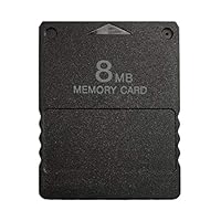 Liobaba Compact Design 8MB Memory Card Suitable for PS2 Playstation 2 PS 2 Black