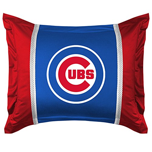 Chicago Cubs SIDELINES Jersey Material Pillow Sham