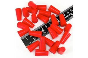 HIGH TEMP MASKING SUPPLY 25 Piece 3/8" X 9/16" High Temp Silicone Rubber Tapered Plug Kit Powder Coating Custom Painting Supplies