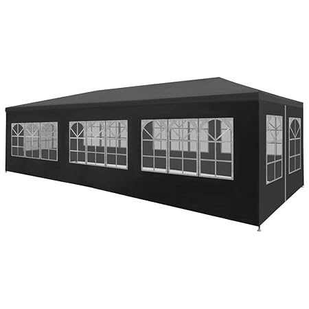 vidaXL Partyzelt 3x9 m Anthrazit Pavillon Gartenzelt Bierzelt Gartenpavillon