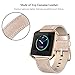 SWEES Leather Bands Compatible with Fitbit Blaze Smart Watch, Genuine Leather Replacement Band with Metal Frame Small & Large for Women Men, Champagne Gold, Rose Gold, Black, Brown, White, Grey, Beige