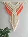 Youngeast 100% Handmade Boho Macrame Wall Hanging Home Décor,19.5 x 27.5 Inches Beige&Orange