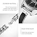 TOYOUTHS Stylish Strap Compatible with Samsung Galaxy Watch 42mm Bands Women Replacement Slim Wristband for Galaxy Active 2 40mm 44mm/Gear S2 Classic/Gear Sport Stainless Steel Metal+Leather Silver