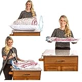 Homely Bliss Space Saver Bags Combo. 15 Med to X-Large Home Vacuum + Travel Roll-Up and Complimentary Deflation Pump.