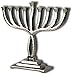 Menorah Essentials Nickel Hammered Hanukkah Menorah