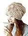 BW Women Lace Flower Head Cap Chemo Beanie Cancer Patients Hat Beigh Beige