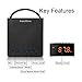 FM Radio Portable Wireless Bluetooth Speaker 8W Waterproof/Shower/Outdoor with Alarm Clock MP3 Player Hands Free Phone Calling Mic, Micro SD TF Slot, External Wire Antenna