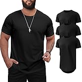 Mancozy Men's 3XL-8XL Big and Tall T-Shirts Casual Stretch Short-Sleeve Shirts for Men