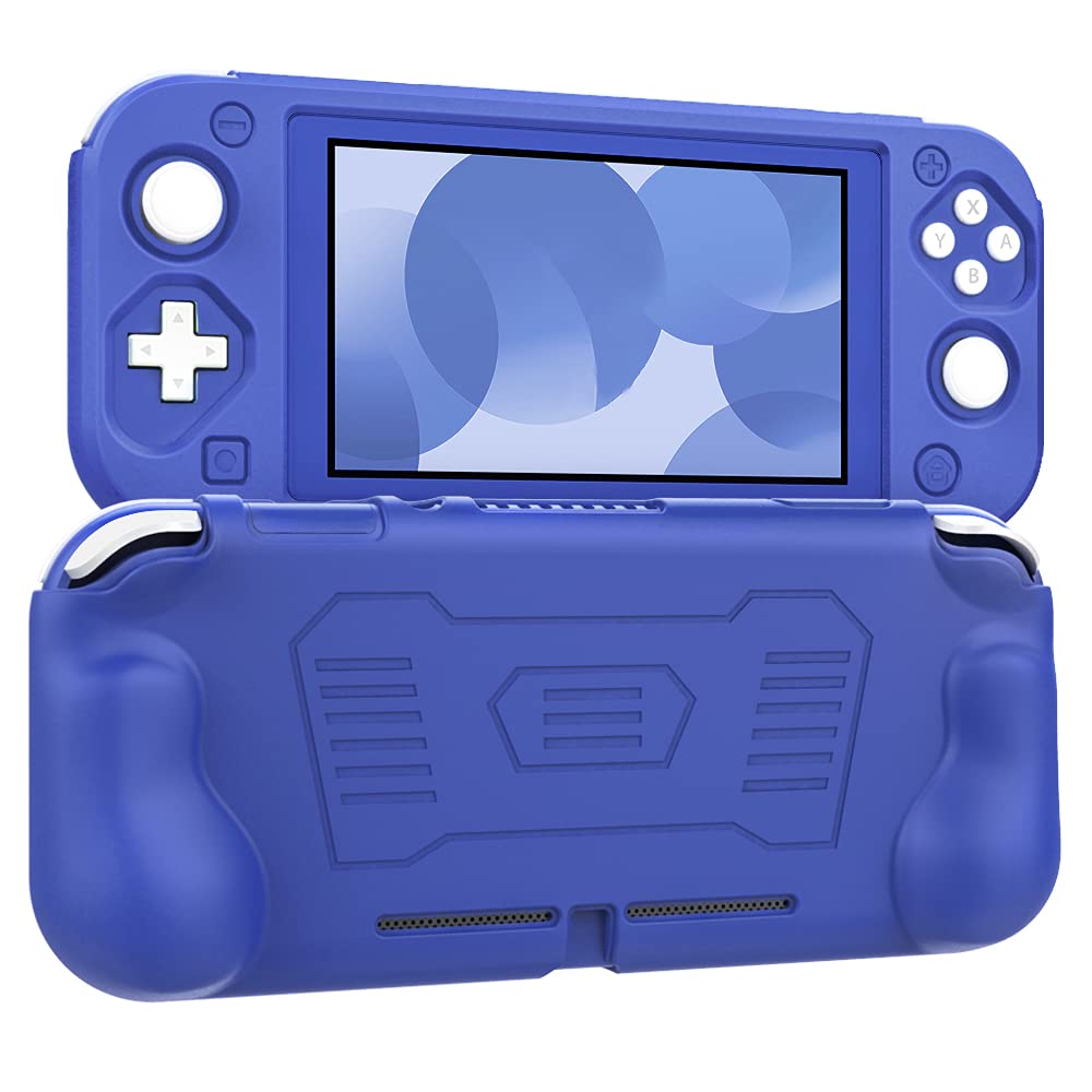 MoKo Protective Case for Switch Lite, Silicone Soft Grip Cover Case, Kids Friendly Ergonomic Grip Case Cover Shell Anti-Collision Non-Slip Shockproof Case Compatible with Switch Lite - Blue